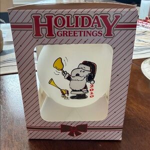 In Original Box 3” Santa Snoopy & Woodstock Holiday Greetings Ornament 2010